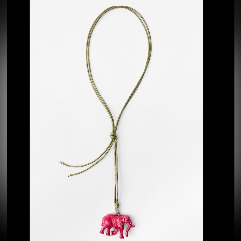 ELEPHANT CORD NECKLACE - Picture 2 of 4